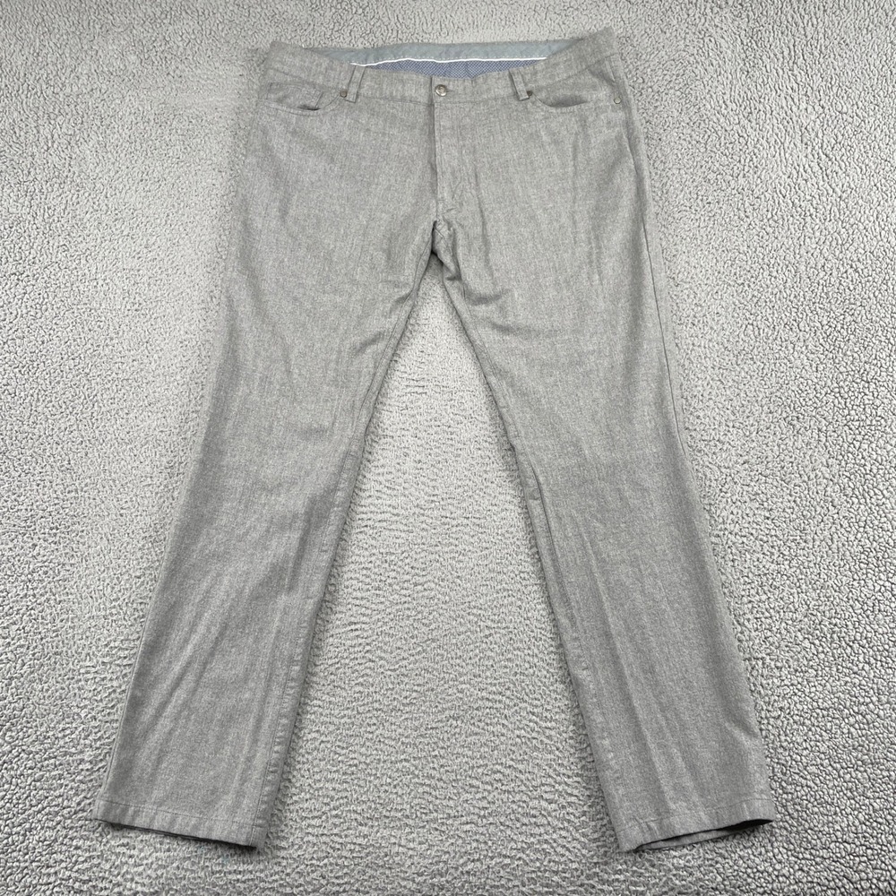 Peter Millar Pants Mens 40 Grey Collection Wool Five Pocket MF18RT02 Luxury